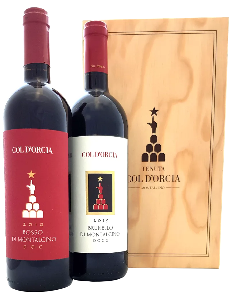 Brunello e Rosso di Montalcino in cassetta di legno