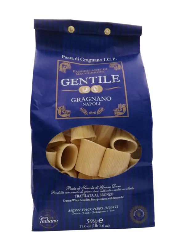 Gentile - Pasta di Gragnano I.G.P. - Mezzi Paccheri Rigati