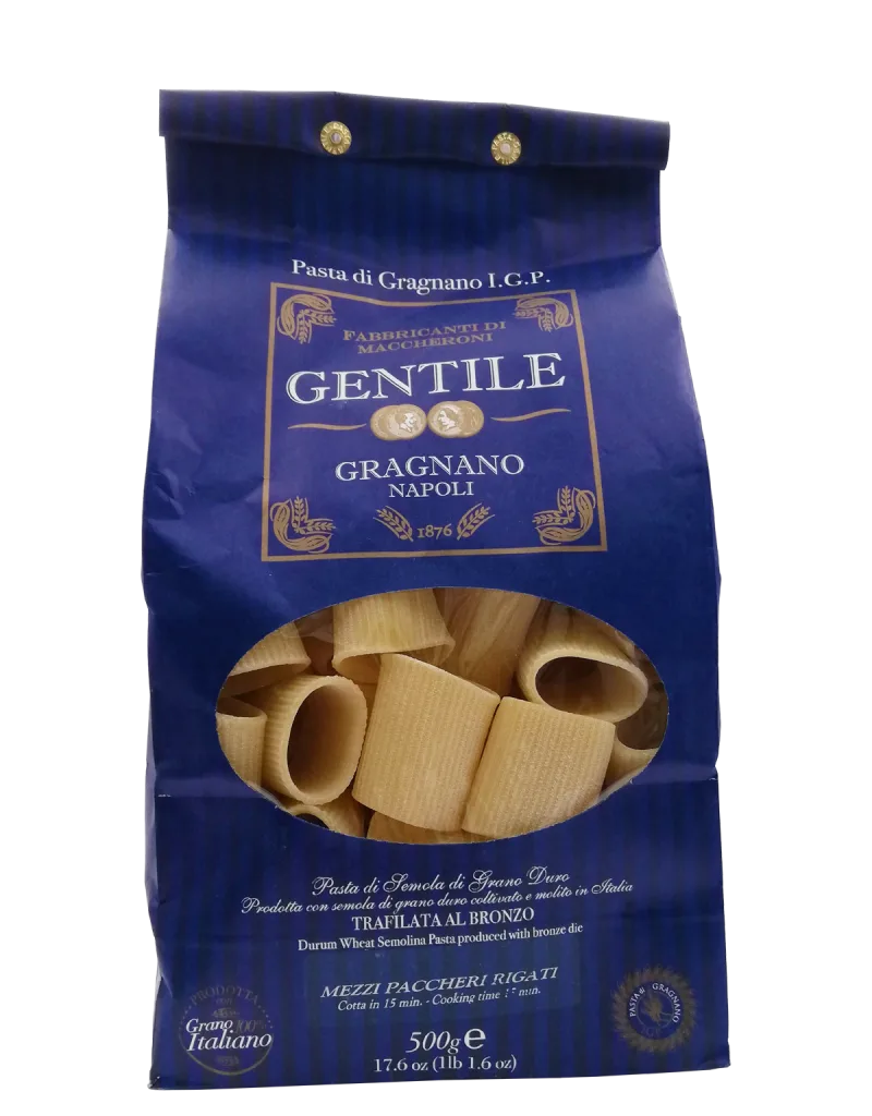 Gentile - Pasta di Gragnano I.G.P. - Mezzi Paccheri Rigati
