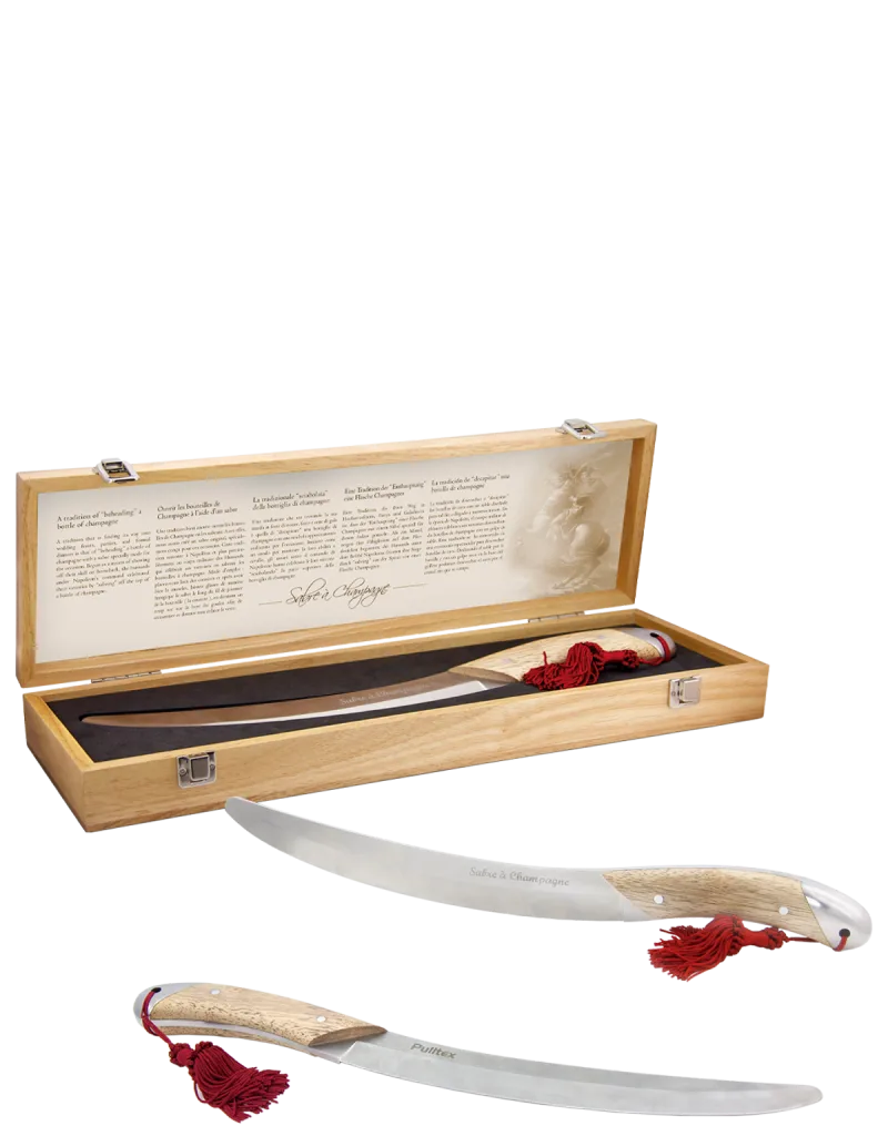 Sciabola Champagne con Cassetta in Legno