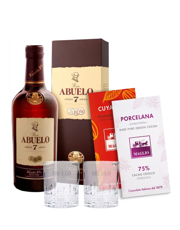 Box Degustazione Ron Abuelo 7 yo Cioccolato Cru Maglio