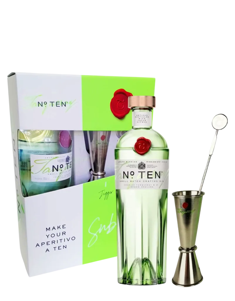 Tanqueray Ten con Jigger e Stirrer in Confezione regalo